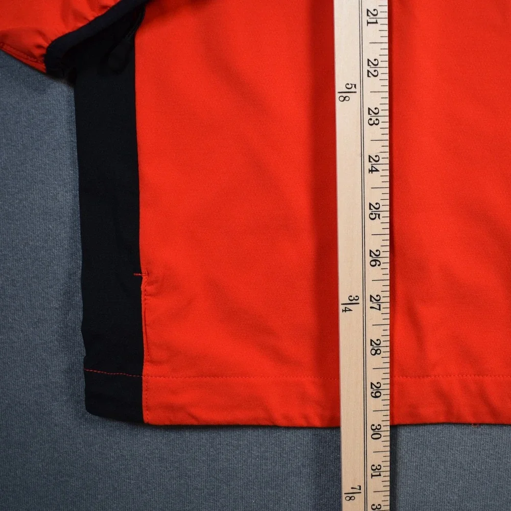 Nike Baseball Pre-Game Long Sleeve Button Snap Large Red Black Training Top - Picture 7 of 8